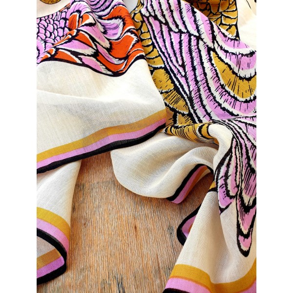 Inoui Editions medvilnės skara CARACAT WHITE